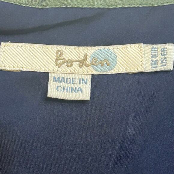 Boden navy floral  sheath lined elbow length sleeves lined dress size 6R - Picture 4 of 6